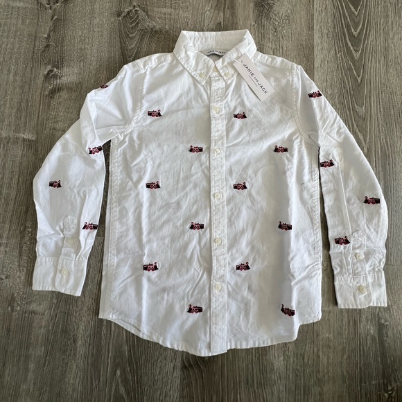 Janie and Jack Train Oxford Shirt NWT - Picture 4 of 5